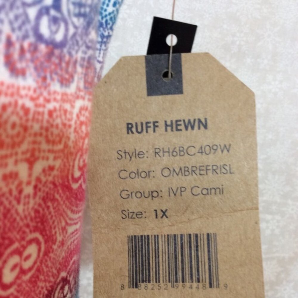 Ruff Hewn striped multicolor cami NWT 1X - Picture 3 of 4